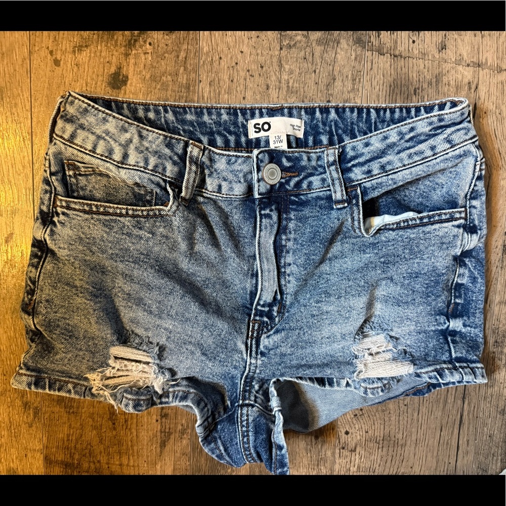 High rise Jean shorts